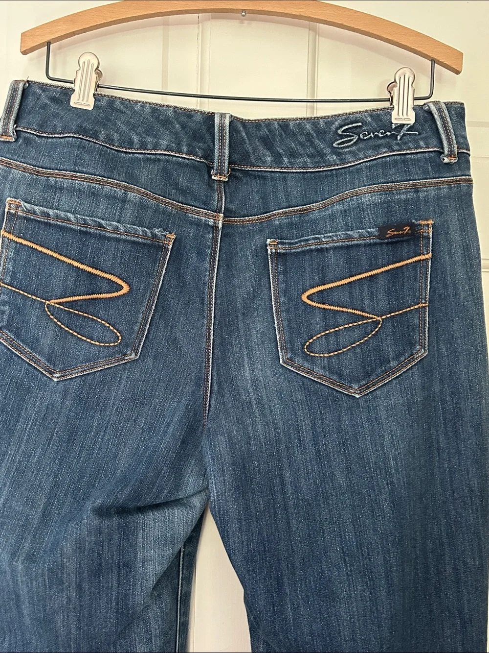 Seven7 Dark Blue Boot Cut Jeans